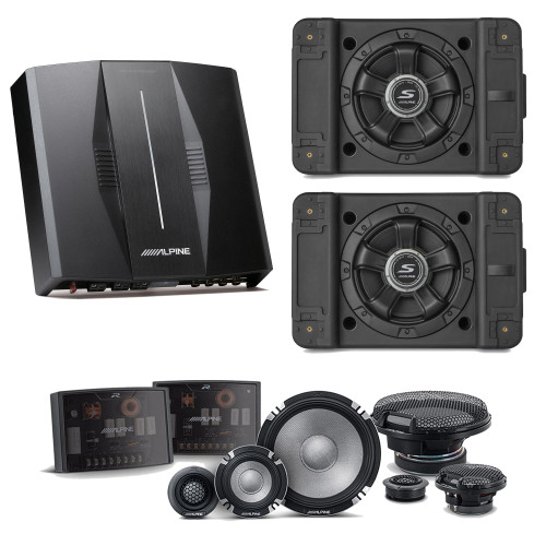Alpine PXE-C80-88 OPTIM8 8-Channel Hi-Res Digital Sound Processor Amplifier w/ (2) SS-SB12 Subwoofer, R2-S653 Bundle